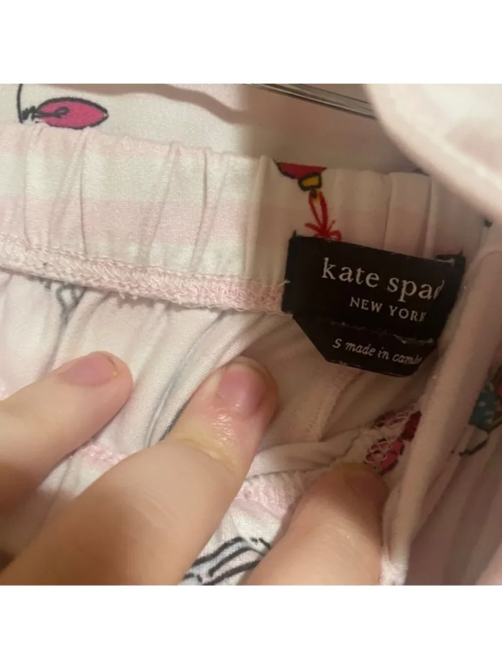 Kate spade pink stripe holiday cocktail lounge